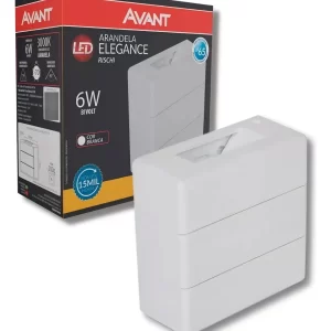 ARANDELA LED ELEGANCE RISCHI BRANCA 6W 3,0K IP65 BIV - AVANT