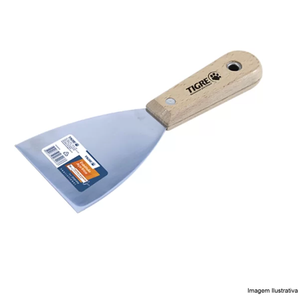 ESPÁTULA DE AÇO INOX  2153 4" -  TIGRE