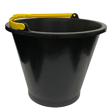 BALDE PLASTICO REFORÇADO PRETO 10L – DUAL