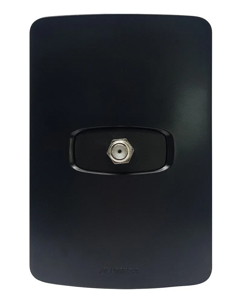 TOMADA COAXIAL TV/VIDEO 4X2 PRETO – ALUMBRA